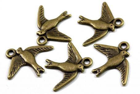 Schwalbe Anhänger bronze, 10 Stk 